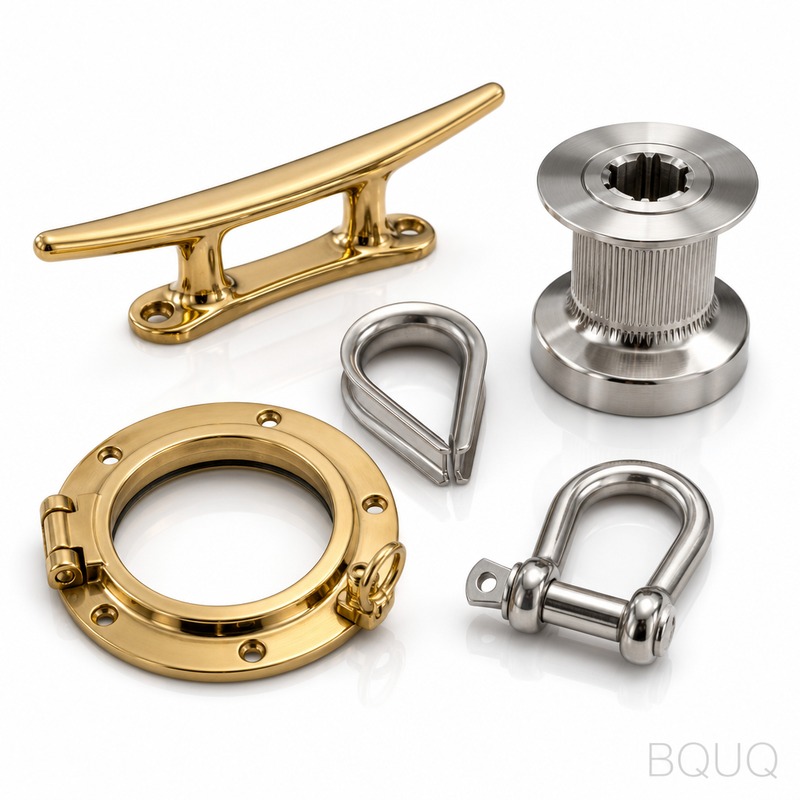 Hardware Marina in Ottone Lavorato a CNC | BQUQ Produzione di Precisione