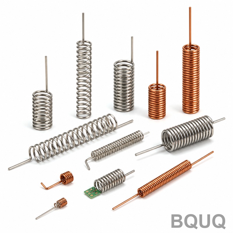 Collezione di Molle Elicoidali Antenna in Rame BQUQ | Bobine Personalizzate CNC di Precisione