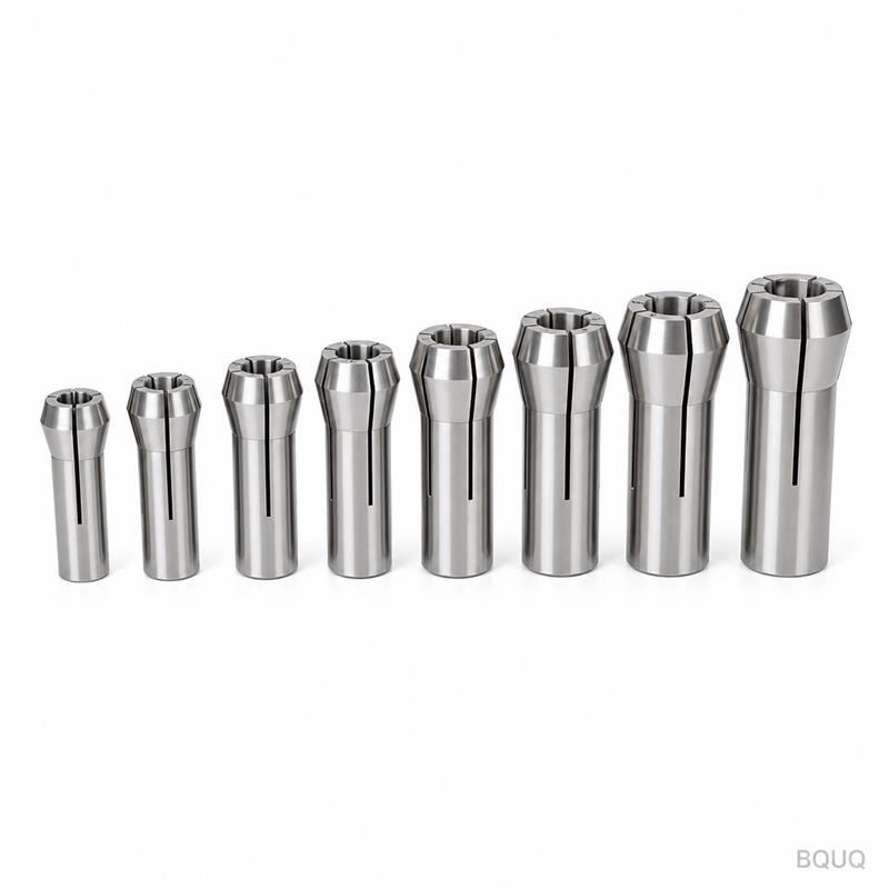 Set di Pinze a Foro Tondo per Torni Automatici BQUQ Lavorate a CNC, Gamma 15-52