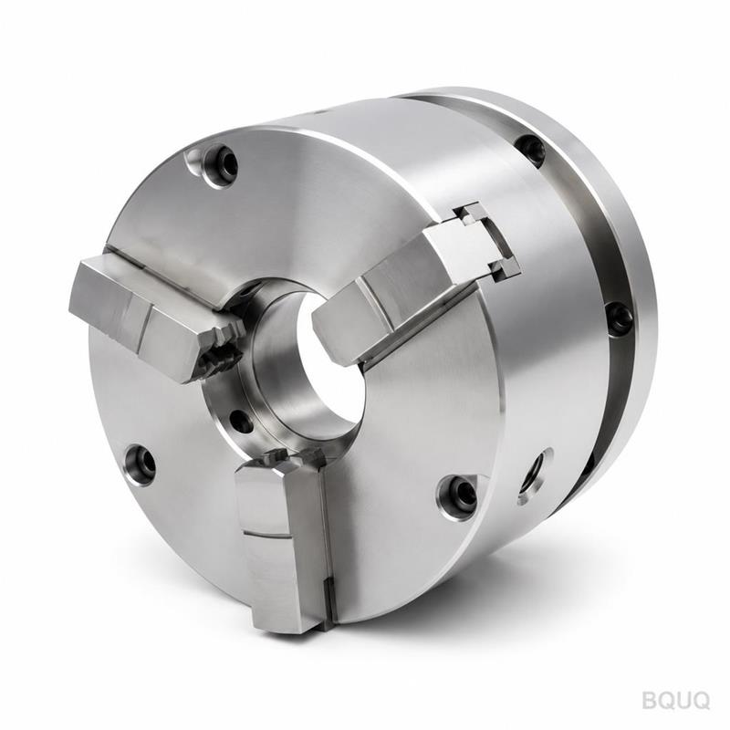 BQUQ Mandrino Pneumatico a Pinza con 3 Griffe e Foro Passante per Tornio Automatico CNC