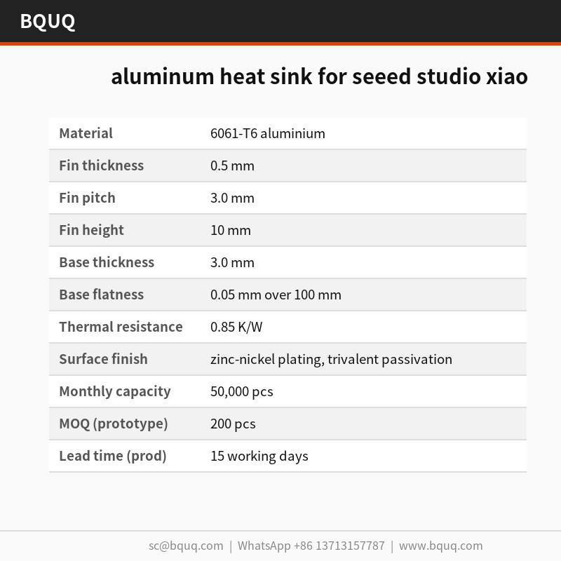 Dissipatore di calore in alluminio per Seeed Studio XIAO