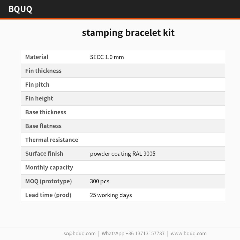 Kit per bracciali con stampaggio