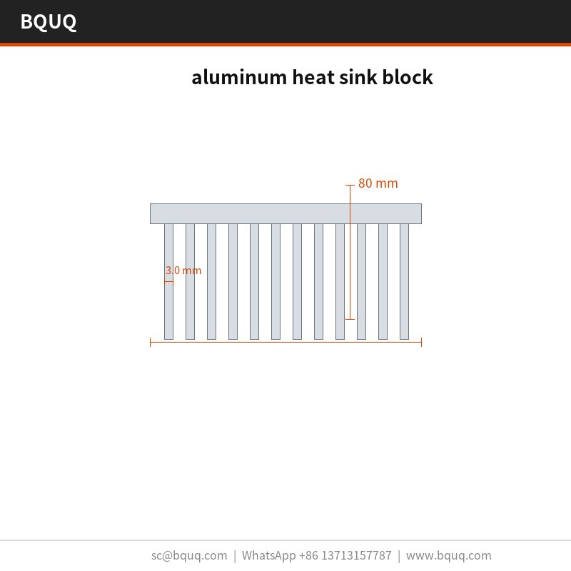 blocco dissipatore di calore in alluminio