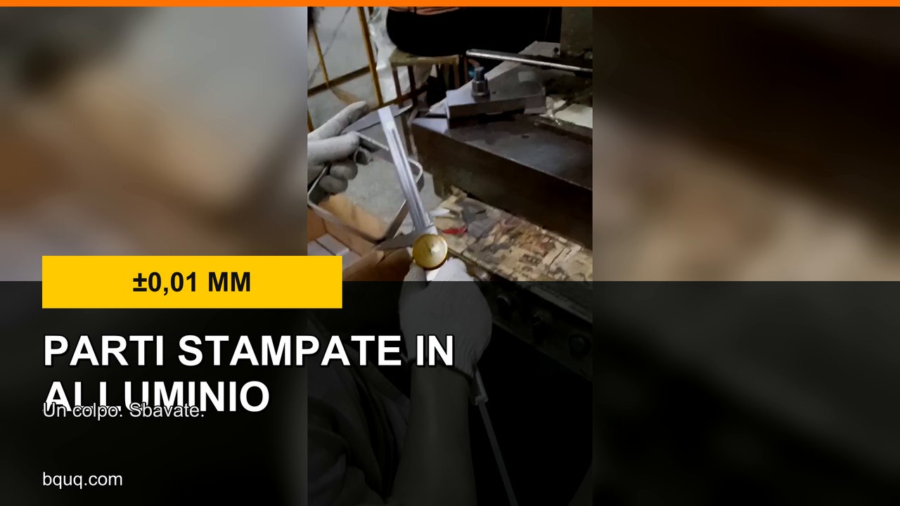 Parti stampate in alluminio | Un colpo, sbavate, controllo al 100 per cento